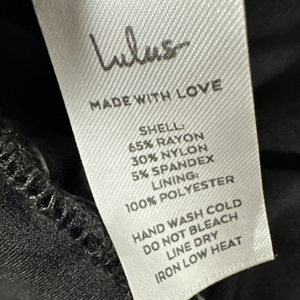 Lulus Dress Womens Large‎ Black Sealed With a Kiss Bodycon Casual Black Dress - Picture 11 of 12